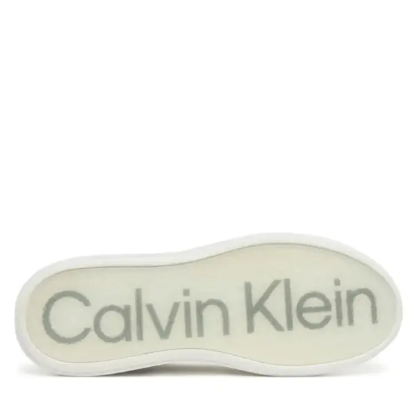 Calvin Klein - Ανδρικά Sneakers Low Top Lace Up Lth HM0HM01016-0LH Λευκό HM0HM01016-0LH