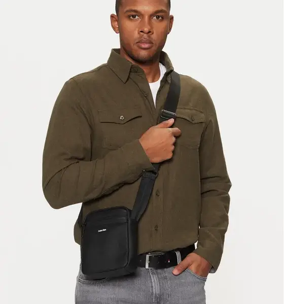 Calvin Klein - Ανδρική Τσάντα Ώμου Χιαστί K50K512811-BEH Μαύρο