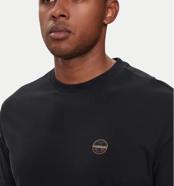 Napapijri - Ανδρικό T-shirt S-Badge Ss Regular Fit NP0A4I3N-041 Μαύρο