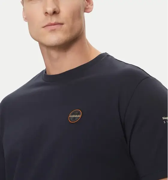 Napapijri - Ανδρικό T-shirt S-Badge Ss Regular Fit NP0A4I3N-176 Μπλε Ναυτικό