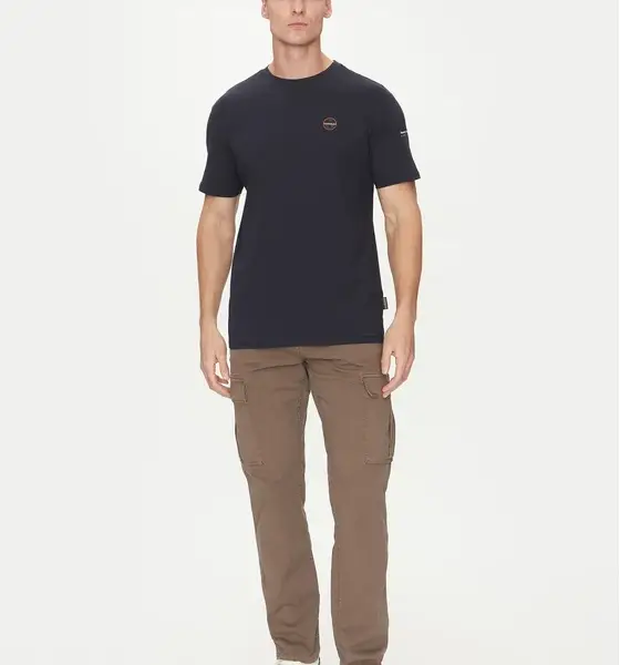 Napapijri - Ανδρικό T-shirt S-Badge Ss Regular Fit NP0A4I3N-176 Μπλε Ναυτικό