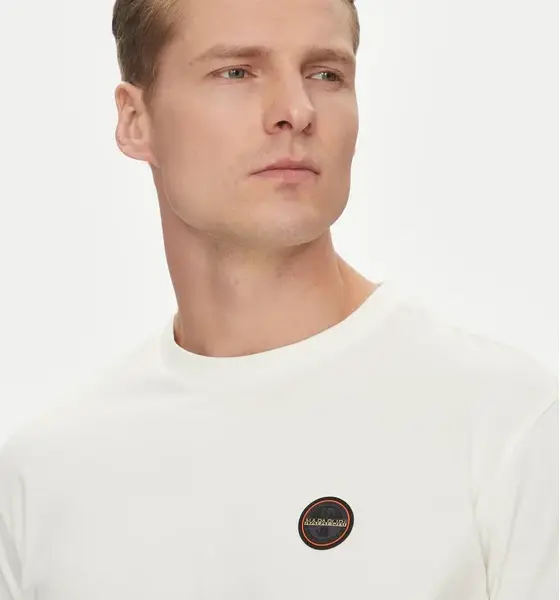 Napapijri - Ανδρικό T-shirt S-Badge Ss Regular Fit NP0A4I3N-206 Λευκό