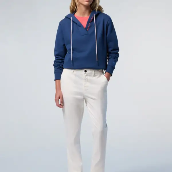 North Sails - Γυναικεία Μπλούζα φούτερ V-neck 091177-000-0787 Μπλε 091177-000-0787