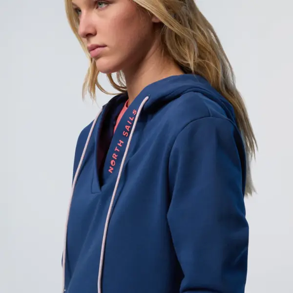 North Sails - Γυναικεία Μπλούζα φούτερ V-neck 091177-000-0787 Μπλε 091177-000-0787