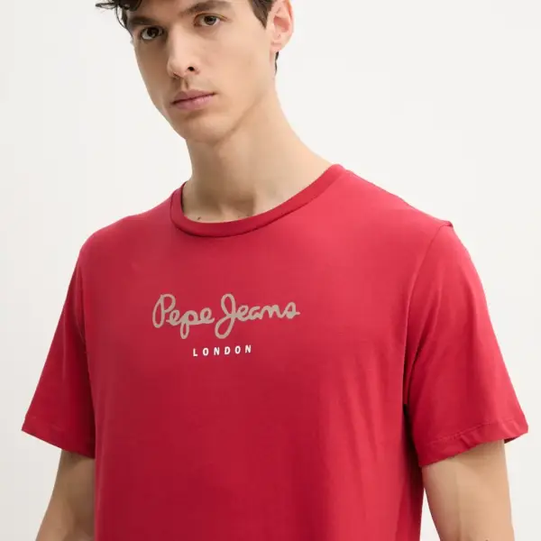 Pepe Jeans - Ανδρικό T-shirt Eggo Regular Fit PM508208-285 Κόκκινο PM508208-285