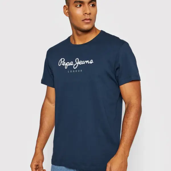Pepe Jeans - Ανδρικό T-shirt Eggo Regular Fit PM508208-595 Μπλε Ναυτικό
