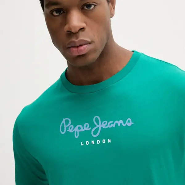Pepe Jeans - Ανδρικό T-shirt Eggo Regular Fit PM508208-653 Πράσινο PM508208-653