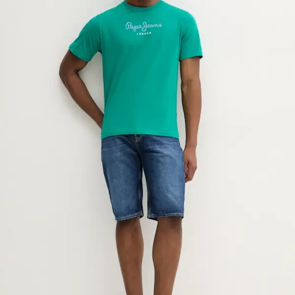 Pepe Jeans - Ανδρικό T-shirt Eggo Regular Fit PM508208-653 Πράσινο PM508208-653