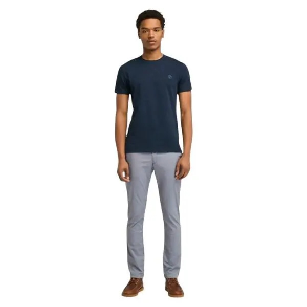 Timberland - Ανδρικό T-shirt με Λογότυπο Oyster River Logo Tee TB0A2BR3-Z02 Μπλε Ναυτικό TB0A2BR3Z02