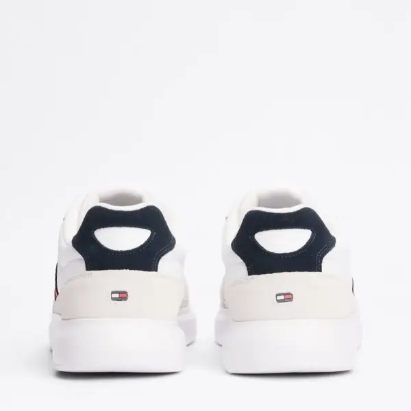 Tommy Hilfiger - Ανδρικά Sneakers Light Cupsole Lth Mix Stripes FM0FM04889-0K6 Λευκό FM0FM04889-0K6