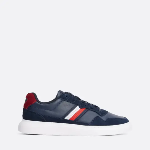 Tommy Hilfiger - Ανδρικά Sneakers Light Cupsole Lth Mix Stripes FM0FM04889-C1G Μπλε