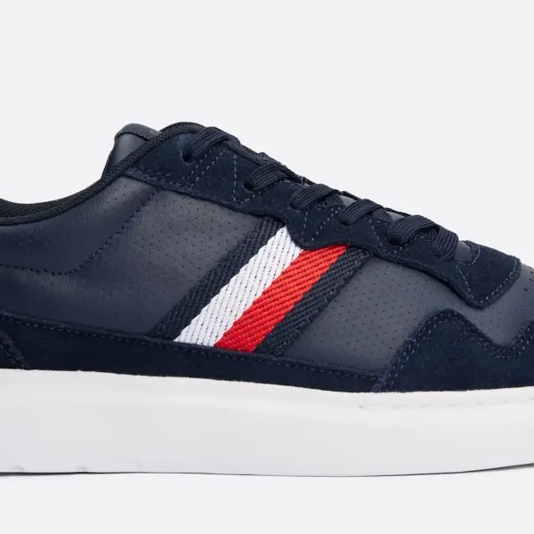 Tommy Hilfiger - Ανδρικά Sneakers Light Cupsole Lth Mix Stripes FM0FM04889-C1G Μπλε FM0FM04889-C1G