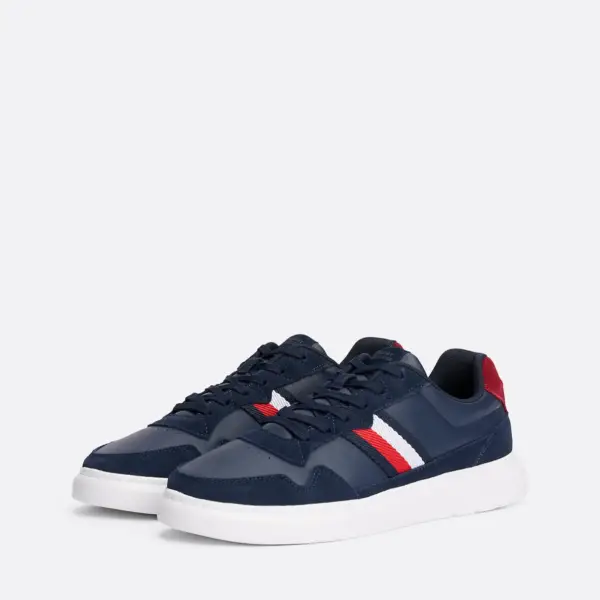 Tommy Hilfiger - Ανδρικά Sneakers Light Cupsole Lth Mix Stripes FM0FM04889-C1G Μπλε FM0FM04889-C1G