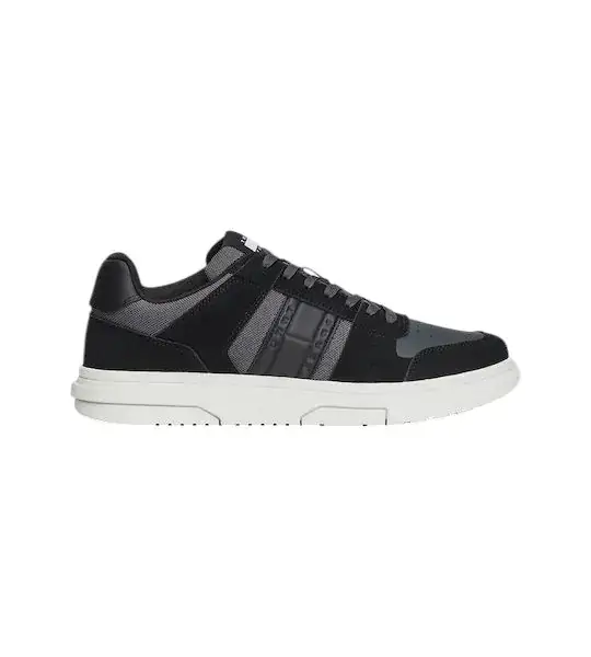 Tommy Hilfiger - Ανδρικά Sneakers The Brooklyn Mixed Texture Suede Trainers EM0EM01457-BDS Μαύρο