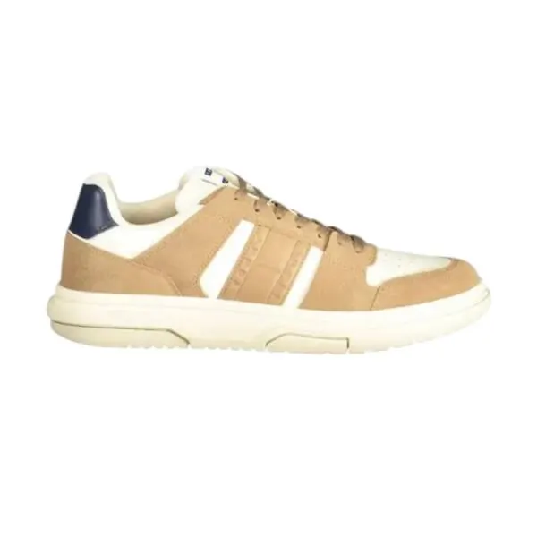 Tommy Hilfiger - Ανδρικά Sneakers The Brooklyn Mixed Texture Suede Trainers EM0EM01457-GWE Μπεζ