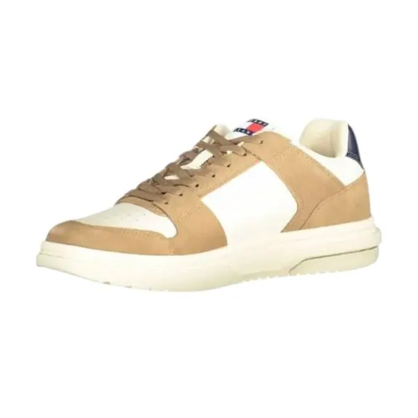 Tommy Hilfiger - Ανδρικά Sneakers The Brooklyn Mixed Texture Suede Trainers EM0EM01457-GWE Μπεζ EM0EM01457-GWE