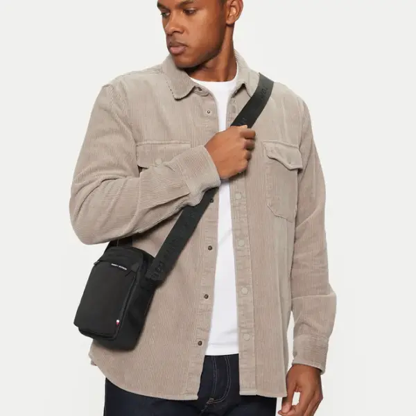 Tommy Hilfiger - Ανδρική Τσάντα Ώμου/Χιαστί Element Repreve AM0AM13297-BDS Μαύρο AM0AM13297-BDS