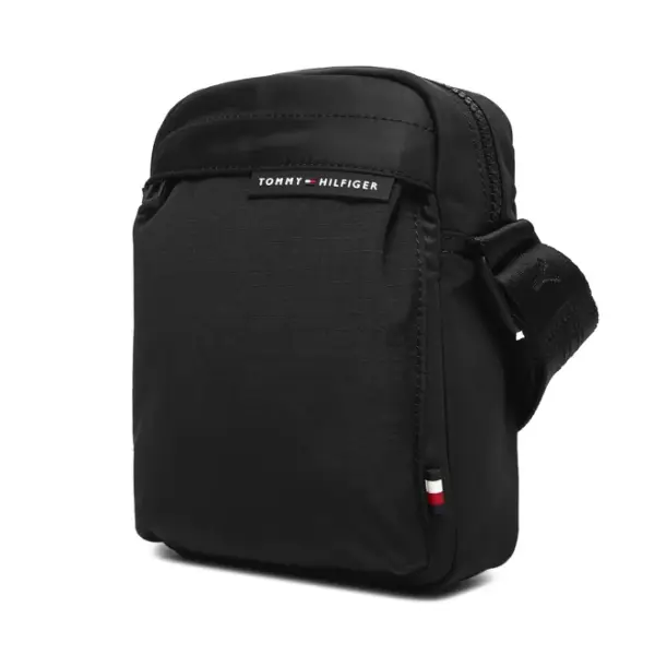 Tommy Hilfiger - Ανδρική Τσάντα Ώμου/Χιαστί Element Repreve AM0AM13297-BDS Μαύρο AM0AM13297-BDS