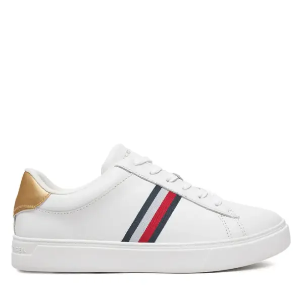 Tommy Hilfiger - Γυναικεία Sneakers Essential Leather Court Trainers FW0FW08321-YBS Λευκό