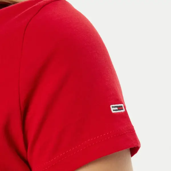 Tommy Hilfiger - Γυναικείο T-shirt Essential Slim Fit DW0DW19447-XME Κόκκινο DW0DW19447-XME