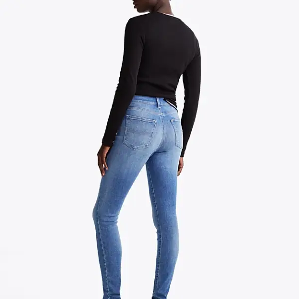 Tommy Hilfiger - Γυναικείο Th Sylvia High Rise Skinny Jeans DW0DW20223-1A5 Μπλε DW0DW20223-1A5