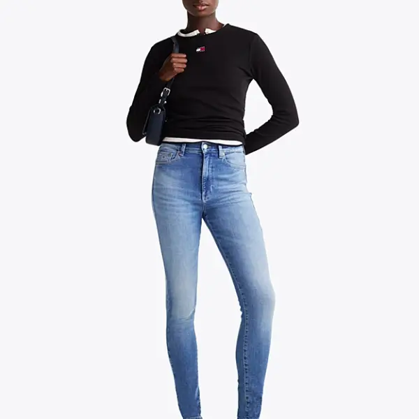 Tommy Hilfiger - Γυναικείο Th Sylvia High Rise Skinny Jeans DW0DW20223-1A5 Μπλε