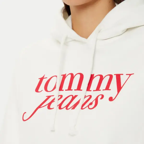 Tommy Hilfiger - Γυναικείο Φούτερ με Κουκούλα Tjw Reg Ess Regular Fit DW0DW20170-YBL Εκρού DW0DW20170-YBL