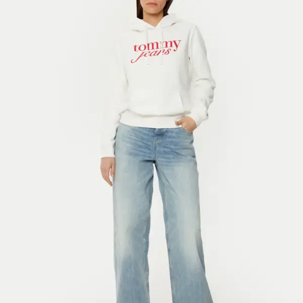 Tommy Hilfiger - Γυναικείο Φούτερ με Κουκούλα Tjw Reg Ess Regular Fit DW0DW20170-YBL Εκρού DW0DW20170-YBL