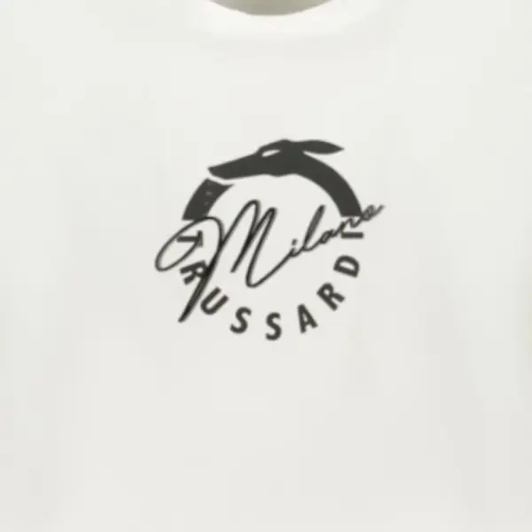 Trussardi Jeans - Ανδρικό Beachwear T-Shirt TRU25MTS01-01WHIT Λευκό TRU25MTS01-01WHIT