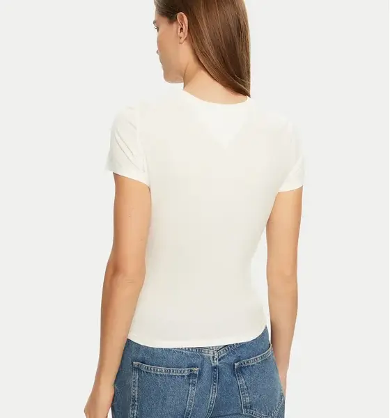 Tommy Hilfiger - Γυναικείο T-shirt Essential Slim Fit DW0DW19447-YBL Λευκό DW0DW19447-YBL