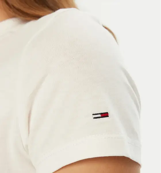Tommy Hilfiger - Γυναικείο T-shirt Essential Slim Fit DW0DW19447-YBL Λευκό DW0DW19447-YBL