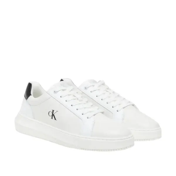 Calvin Klein - Ανδρικά Sneakers Chunky Cupsole Leather YM0YM01198-01W Λευκό