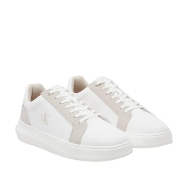Calvin Klein - Ανδρικά Sneakers Chunky Cupsole Mg Canvas YM0YM01219-02S Λευκό YM0YM01219-02S