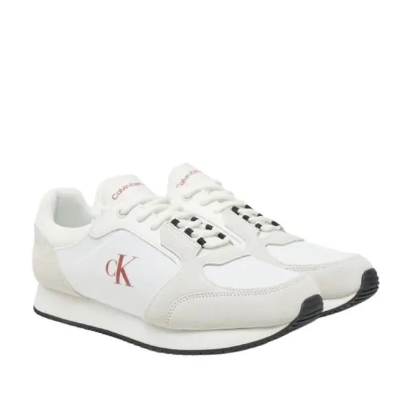 Calvin Klein - Ανδρικά Sneakers Retro Sock Runner Mg YM0YM01152-0LG Λευκό YM0YM01152-0LG