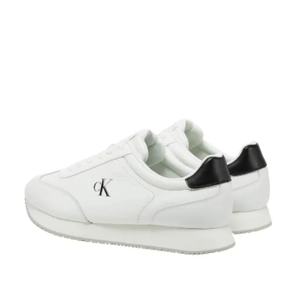 Calvin Klein - Ανδρικά Sneakers Runner Laceup Tc YM0YM01187-01W Λευκό YM0YM01187-01W