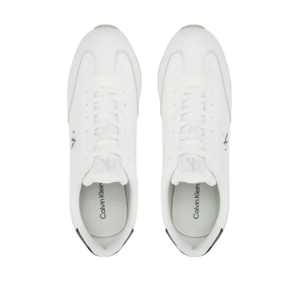 Calvin Klein - Ανδρικά Sneakers Runner Laceup Tc YM0YM01187-01W Λευκό YM0YM01187-01W
