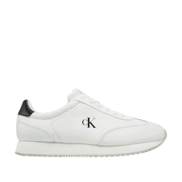 Calvin Klein - Ανδρικά Sneakers Runner Laceup Tc YM0YM01187-01W Λευκό