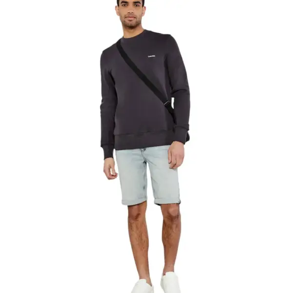 Calvin Klein - Ανδρικό Φούτερ Ck Jeans Label Crew Neck J30J327530-BA1 Ανθρακί J30J327530-BA1