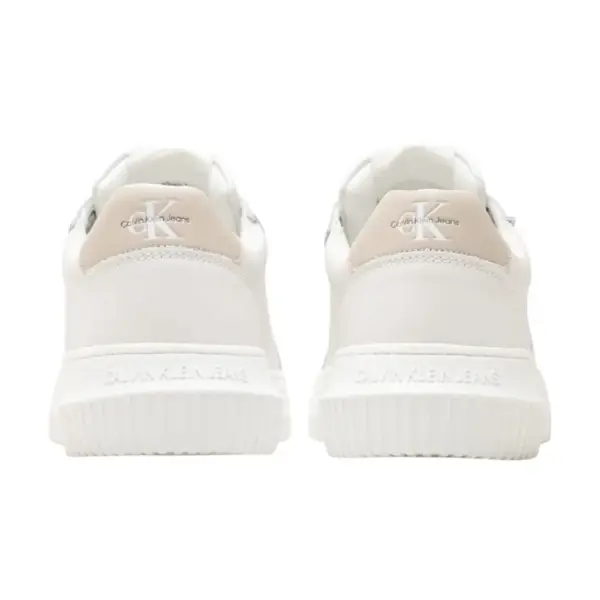 Calvin Klein - Γυναικεία Δερμάτινα Sneakers Chunky Cupsole Mono Wn YW0YW00823-0LE Λευκό YW0YW00823-0LE