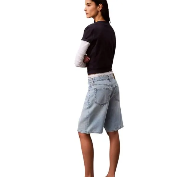 Calvin Klein - Γυναικείο T-Shirt SS Flocked Logo CN Tee Regular Fit LV047B851G-RNV Μπλε Σκούρο LV047B851G-RNV