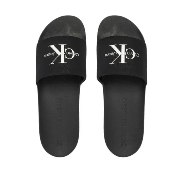 Calvin Klein - Ανδρικές Παντόφλες Slide Monogram Cv YM0YM01271-0GJ Μαύρο YM0YM01271-0GJ