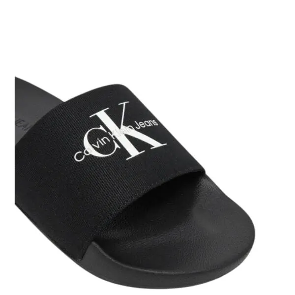 Calvin Klein - Ανδρικές Παντόφλες Slide Monogram Cv YM0YM01271-0GJ Μαύρο YM0YM01271-0GJ