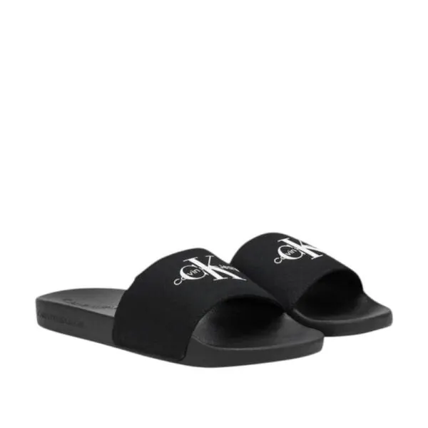 Calvin Klein - Ανδρικές Παντόφλες Slide Monogram Cv YM0YM01271-0GJ Μαύρο YM0YM01271-0GJ