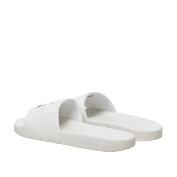 Calvin Klein – Γυναικείες Παντόφλες Slide Monogram Wn YW0YW01835-01W Λευκό YW0YW01835-01W