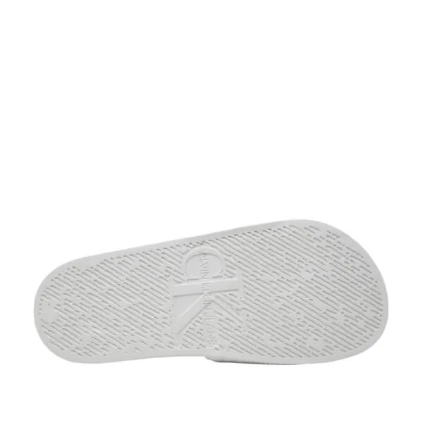 Calvin Klein – Γυναικείες Παντόφλες Slide Monogram Wn YW0YW01835-01W Λευκό YW0YW01835-01W