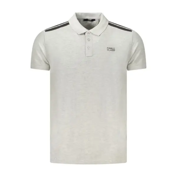 Cavalli Class - Ανδρική Μπλούζα T-Shirt Polo Short Sleeve TXT64DJD060-05001 Γκρι