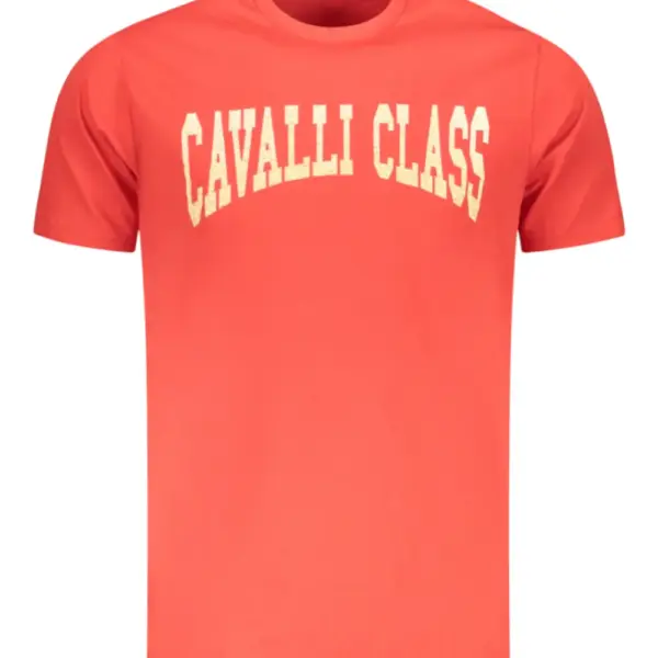 Cavalli Class - Ανδρική Μπλούζα T-Shirt Κοντομάνικη Short Sleeve TXT61AJD060-02000 Κόκκινο TXT61AJD060-02000