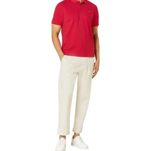 Napapijri - Ανδρικό T-shirt Polo Ealis SS Regular Fit NP0A4H8B-R25 Κόκκινο