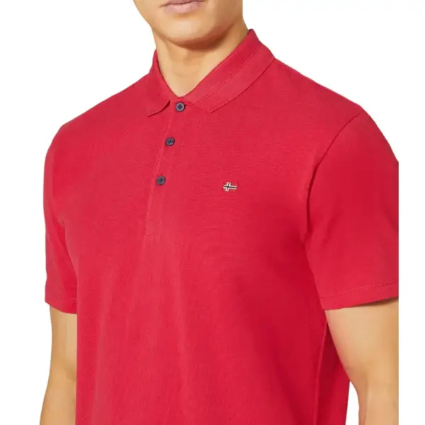 Napapijri - Ανδρικό T-shirt Polo Ealis SS Regular Fit NP0A4H8B-R25 Κόκκινο NP0A4H8B-R25