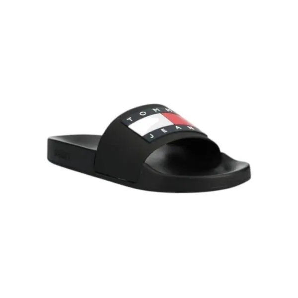 Tommy Hilfiger - Ανδρικές Παντόφλες Pool Slides EM0EM01191-BDS Μαύρο EM0EM01191-BDS